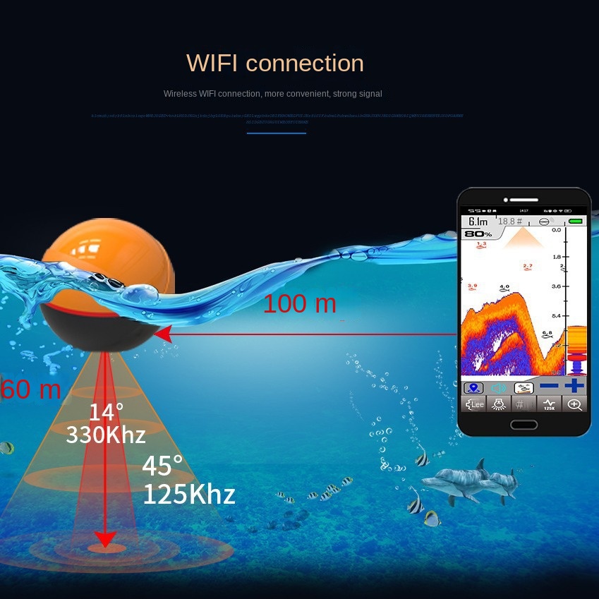 new Dual-Frequency Smart WiFi  - огляд і ціна Fish Finder Battery